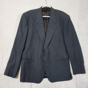 Lubiam Blazer Mens 44R Gray Wool Polyamide Suit Jacket Made In Italy Sport Coat